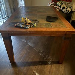 Tiled dining table