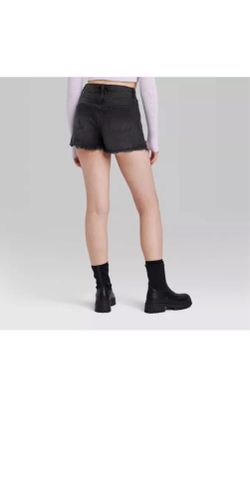 Women's Wild Fable High-Rise EasyRigid Cutoff Jean Shorts Black 6 NWT