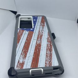 For Samsung Galaxy S22 Ultra USA Flag Case With Belt clip 