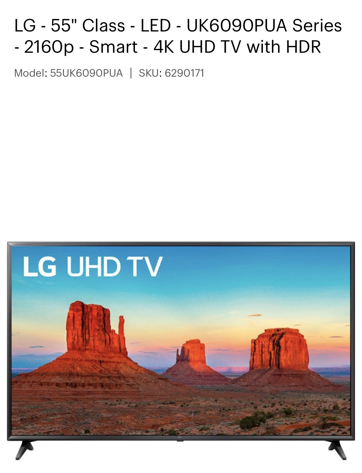 LG 55” Smart TV