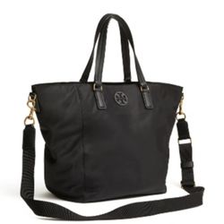 Tory Burch Tilda Nylon Medium Tote In Black