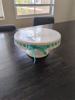 White Porcelain Cake Stand 10" Diameter