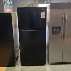 Black Matte Apartment Size Top Freezer Refrigerator‼️‼️