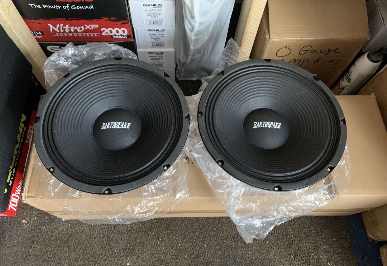 Brand New Pair 12” Earthquake Pro Audio woofers speakers 