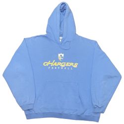 Vintage Reebok Y2K NFL San Diego Los Angeles Chargers Football Throwback Pullover Hoodie