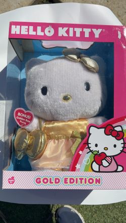 Hello Kitty 2010 Gold Edition Plush, 50th Anniversary of Sanrio