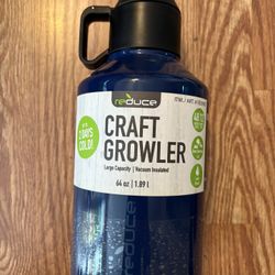 Brand New Blue Reduce 64 Ounce Craft Growler