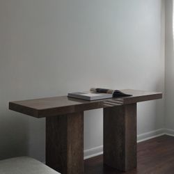 Vintage Travertine Stone Table Console 