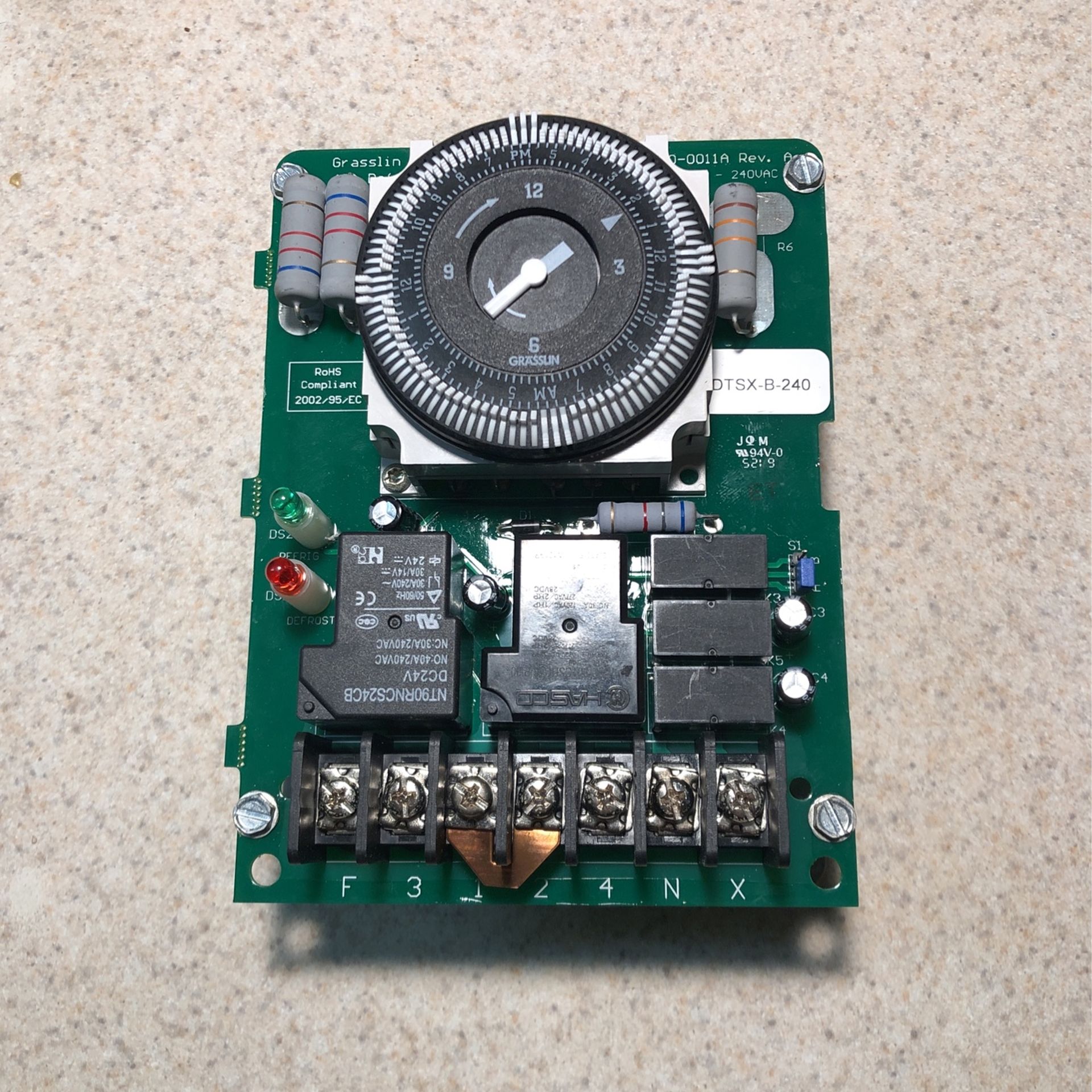 Grasslin Control40A Defrost Timer 010-0011A Rev. A DTSX-B-240
