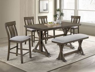 NEW 6 PC Counter Height Table Chairs Dining Room $10 DOWN