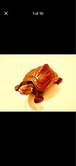 Antique hand carved turtles (Chinese)