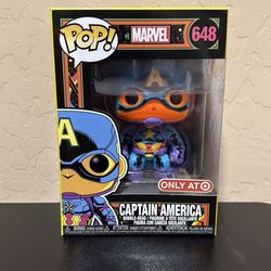 Marvel captain america black light target exclusive limited edition funko pop