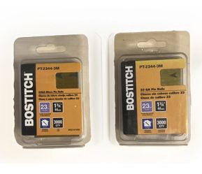 2 Pk Bostitch 1-3/4-in 23 -Gauge Straight Coated Collated Pin nails 3000 Ct