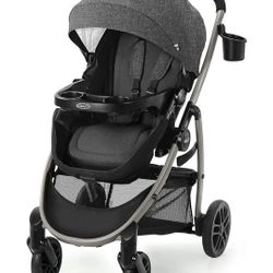 Graco Redmond Modes Pramette Stroller, 3-in-1 Convertible: Car Seat Carrier, Infant Pramette to Toddler Stroller with Reversible Seat and One-hand Fol