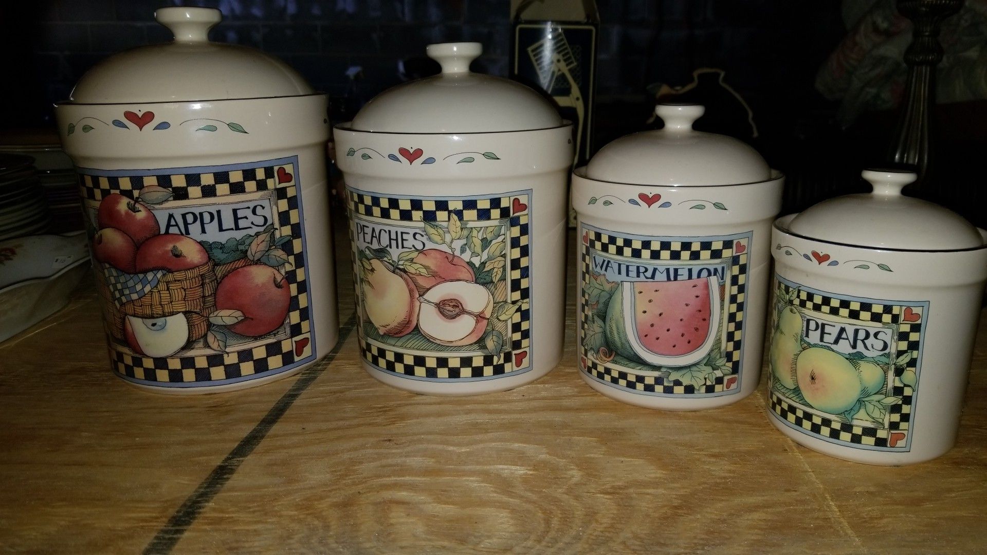 Susan Winget Fruit Canister Set Certified International Corp.
