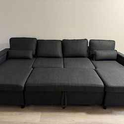 U-Shape Sofa Bed Couch with Storage