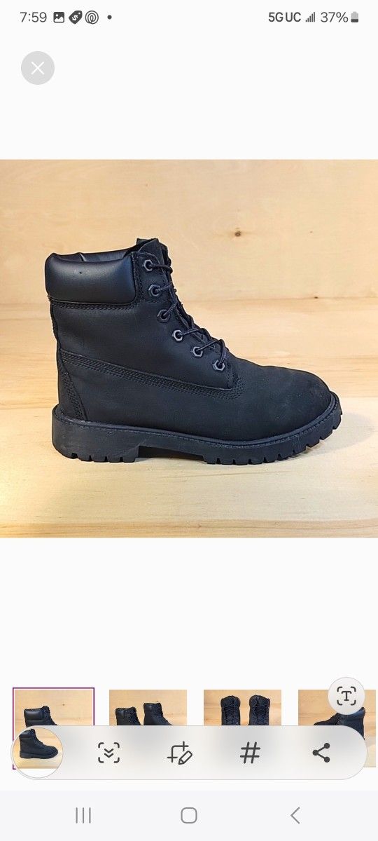 Timberland 6 Inch Waterproof Black Winter Snow Boots