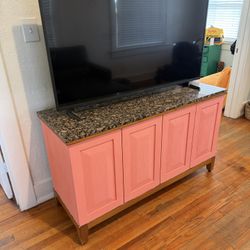 Marvel Stone Top TV Cabinet Console Table 