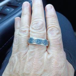 Men's 925 Silver Ring Size Estimate 9-10.