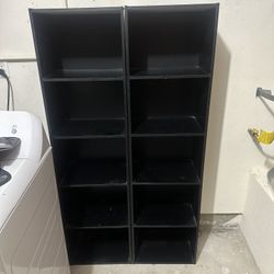 2 Black shelves 