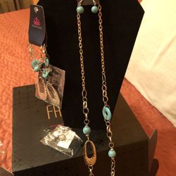 Turquoise silver set