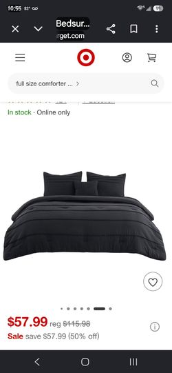 ​New Bedsure Black Luxury Comforter Set – Sealed Queen