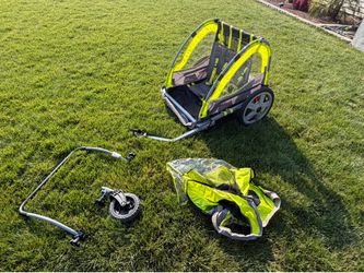 Till behind bike trailer and jogging stroller
