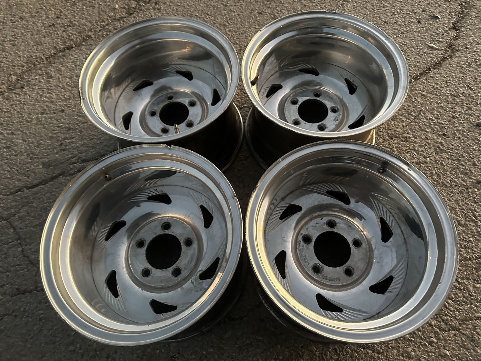 15x10 Center line Wheels 15” Centerline Rims 5 Lug 5x5 Bolt pattern 5x127 Fit Chevy Silverado OBS Tahoe GMC Sierra Yukon No Center Caps With These Rim