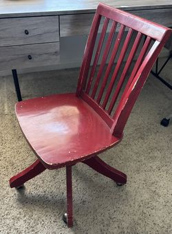Pottery Barn Taylor Swivel Desk Chair Red