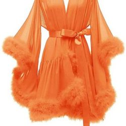 New Ornage Lingerie/phototshoot Robe 