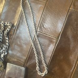 925 Vintage Italian! Graduating Rope Necklace 