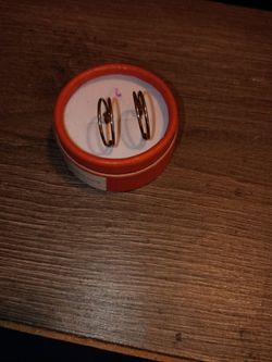 Vintage split hoop earrings