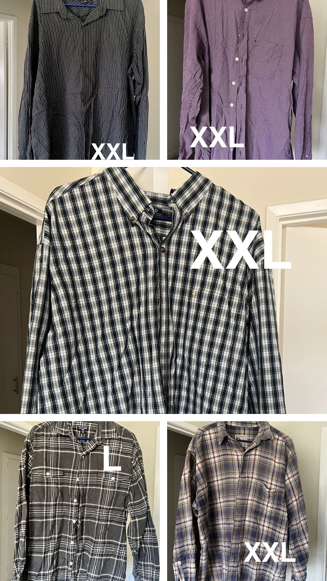 Men’s Blouses!! XXL 2/$3