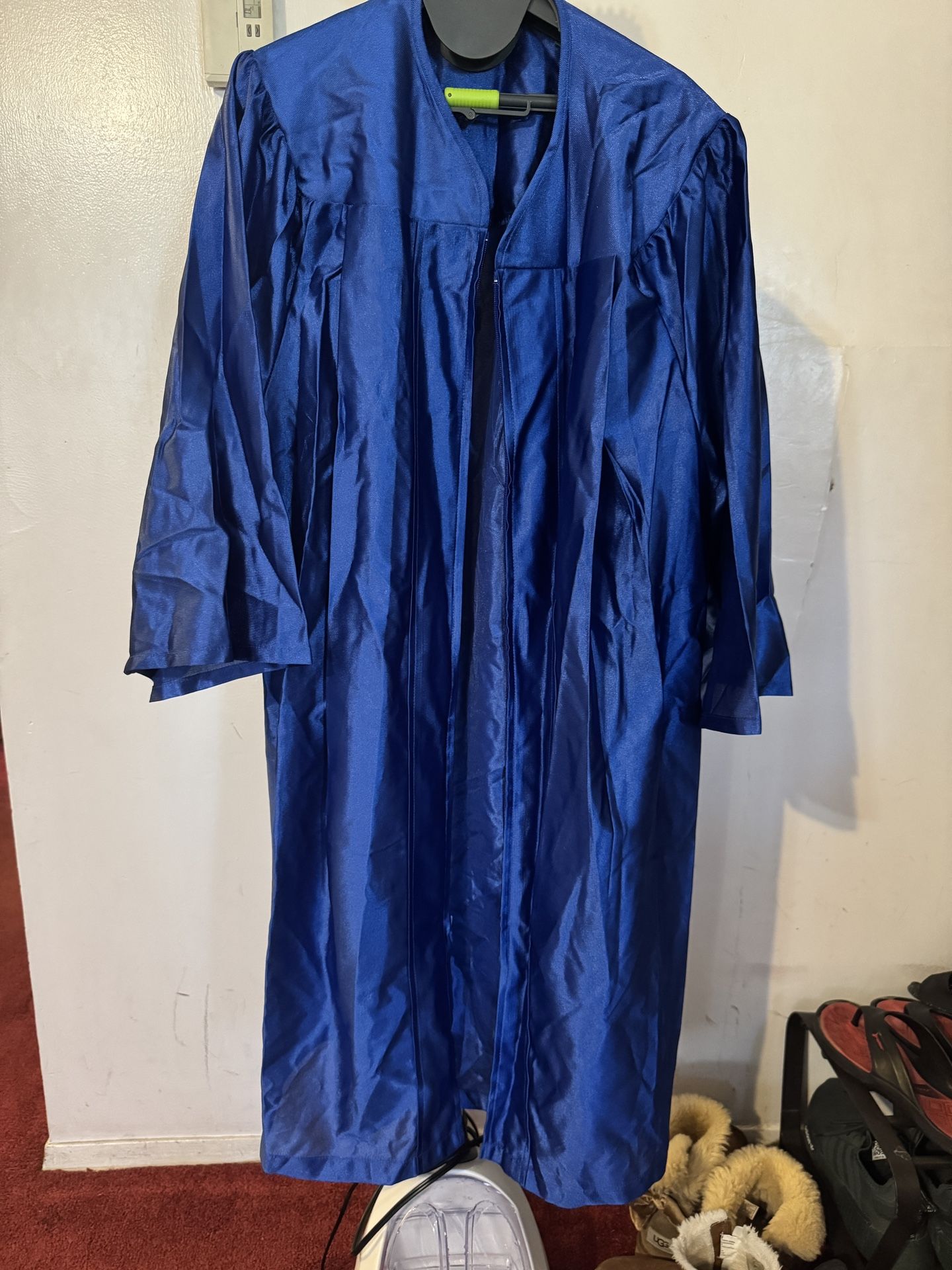 Royal Blue Graduation Gown, Lightweight with Pleated Back Design