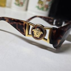 Gianni Versace Glasses Sunglasses Shades Brown Gold Vintage Medusa