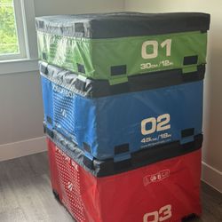 Escape Fitness Plyosoft Box Set. Set Of 3 Boxes