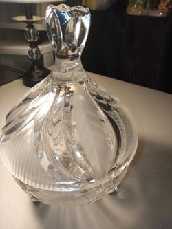 Two Piece Crystal Candy Dish Top Can Be Used As Another Candy Dish Clear Antique Crystal