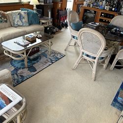 Wicker dining/den furniture 9-piece