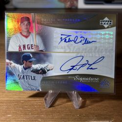 DMJL Dallas McPherson / Justin Leone AU, T3, EXCH 2005 Upper Deck Reflections - Dual Signatures