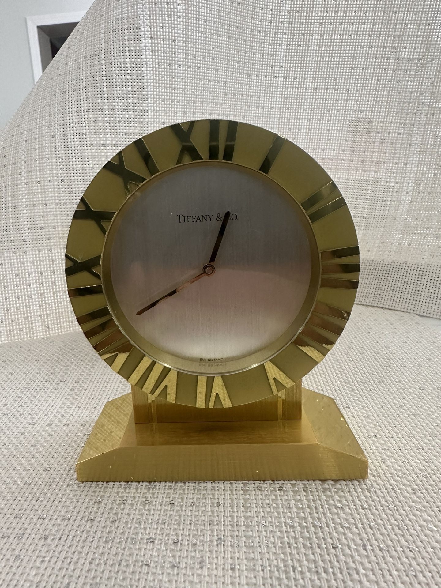 Tiffany & Co Brass Desk Clock