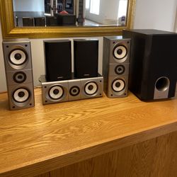 Onkyo Speakers And Subwoofer