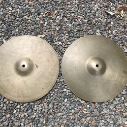 Zildjian 14” Hi Hats Cymbals 70’s-80’s vintage