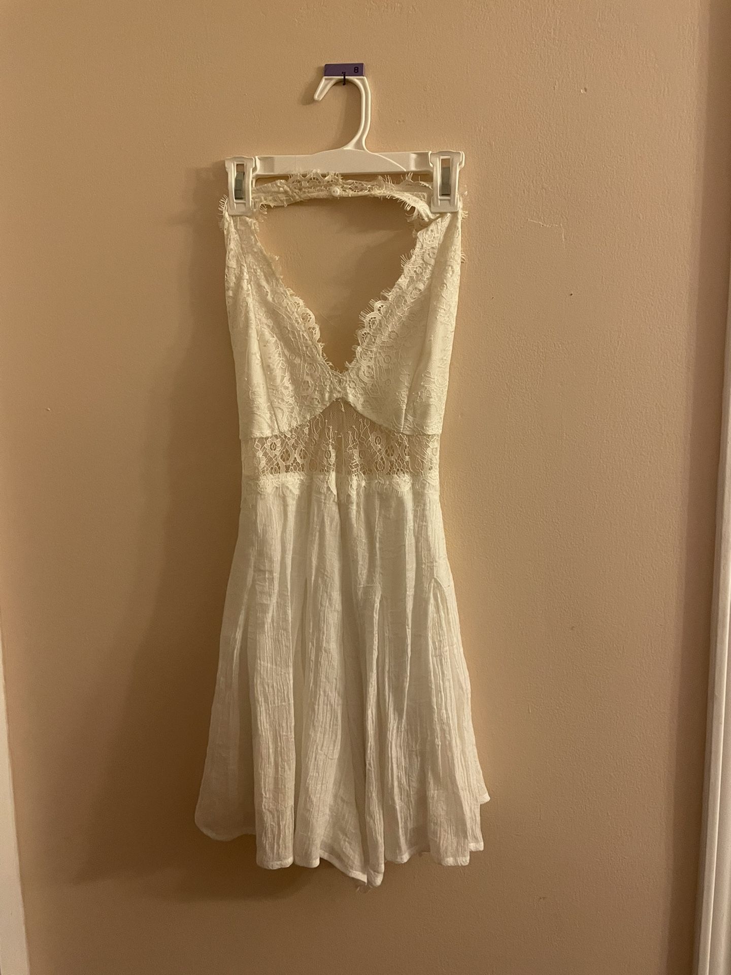 White Lace Romper/dress