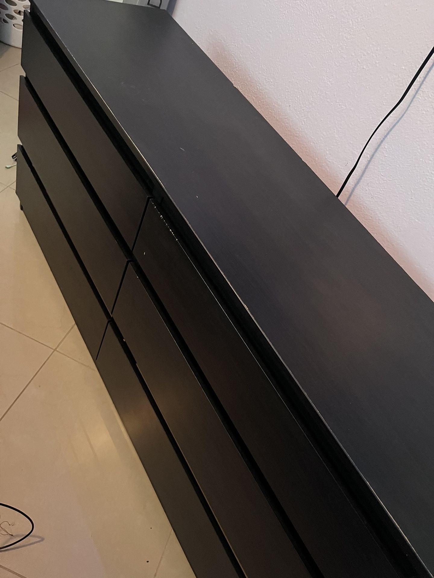Black 6 Drawer Dresser