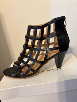 Black Cage Heel Sandal - Women's Dress Shoe