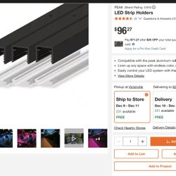 2 boxes available now PEAK  O LED Strip Holders two for $150retail $104. Each       We locate in hesperia  massage me if yiu interested 