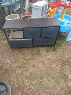 Castaway Fabric Dresser With 5 Drawers Needs 1 New Drawer Can Get At Target A 3 Pack For $10:00 Dollars 