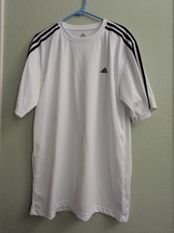 A white Adidas 3-Stripes ATS Dry shirt, size XL