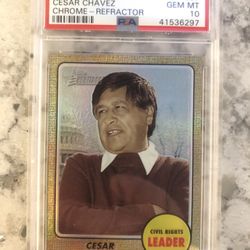 Cesar Chavez Card 2009 Chrome Refactor Topps 