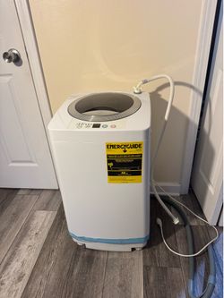 Portable 7.7 lbs Automatic Laundry Washing Machine with Drain Pump (Mini) - 16.9''x16.9''x29.5''(L x W x H)